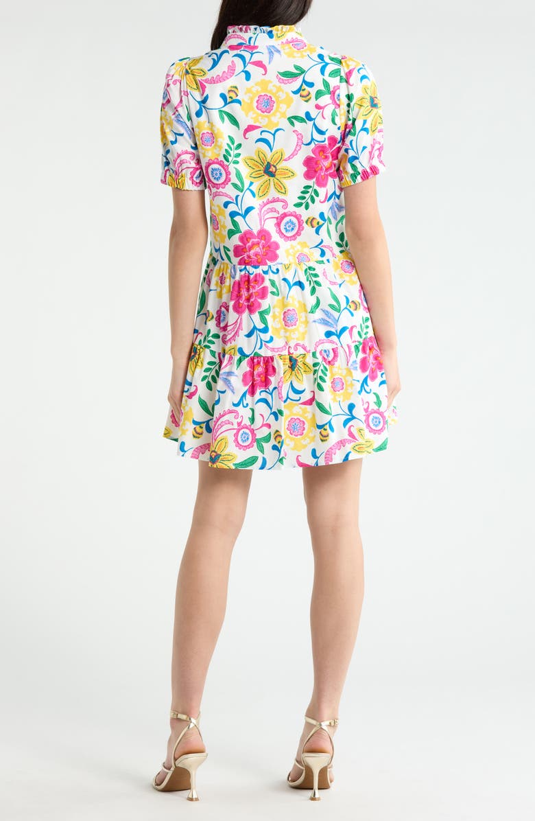 SUGARLIPS Kress Floral Domis Minidress, Alternate, color, White-Multi