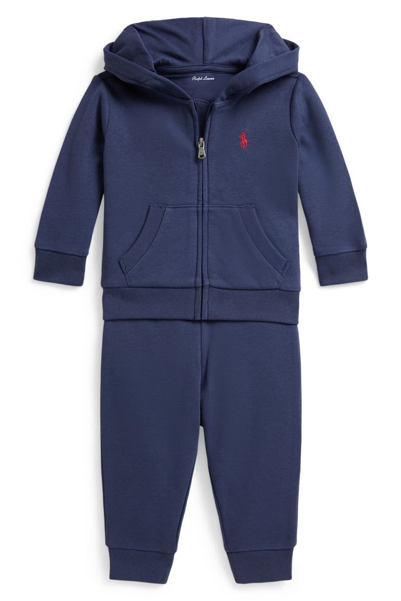 Easy French Terry Hoodie & Joggers Set, Main, color, LIGHT NAVY