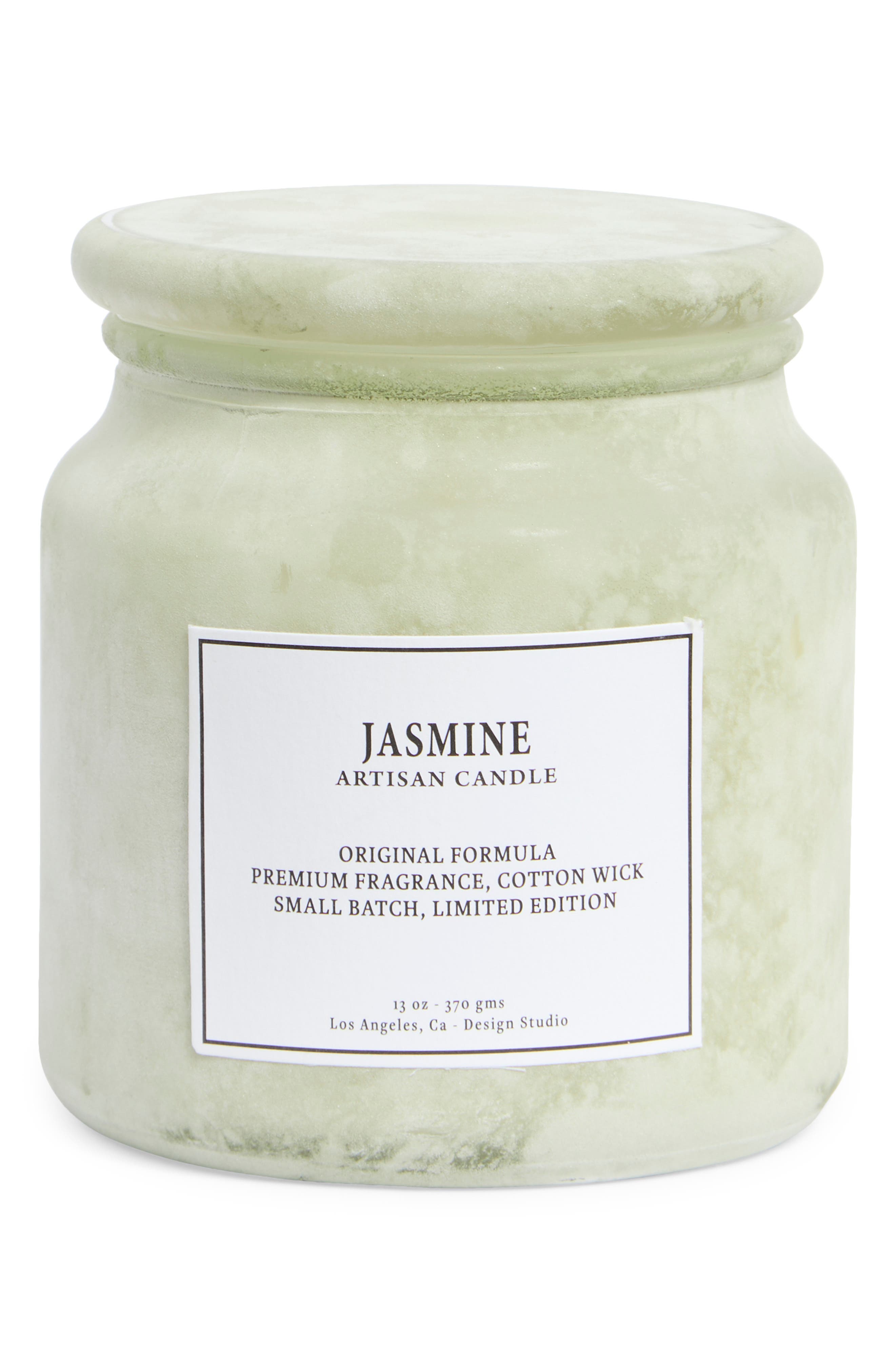 PORTOFINO CANDLES Jasmine Sandblasted Apothecary Jar Candle