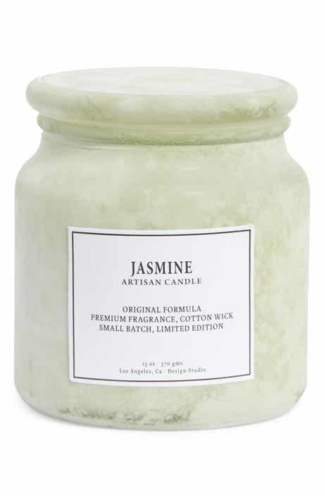 PORTOFINO CANDLES Jasmine Sandblasted Apothecary Jar Candle