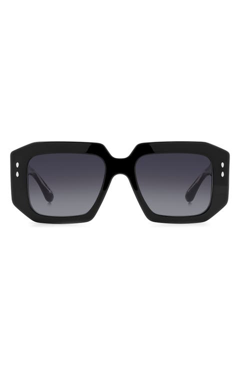53mm Gradient Square Sunglasses