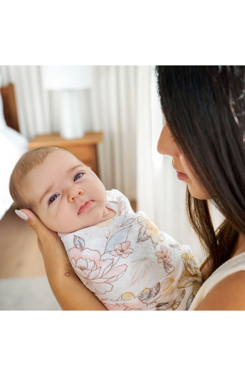 aden + anais Boutique 4-Pack 100% Organic Cotton Muslin Swaddles, Alternate, color, Earthly