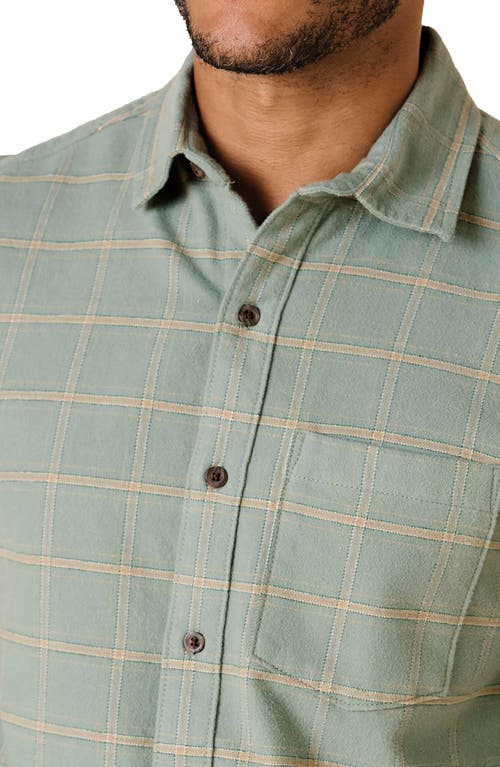 Hope & Henry Brushed Flannel Button Down Shirt In Green