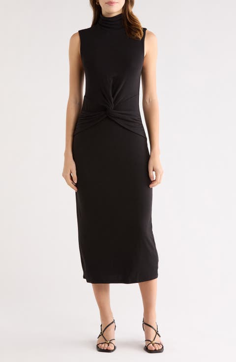 Riana Sleeveless Turtleneck Dress