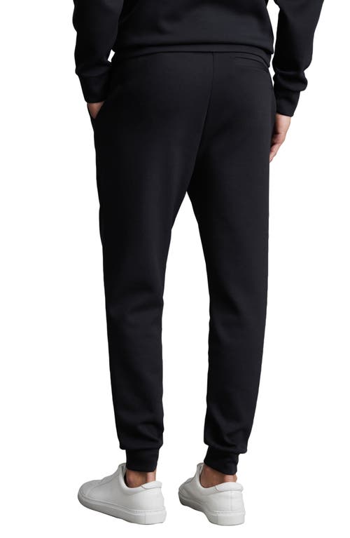 Reiss Navy Interlock Jersey Drawstring Joggers In Blue
