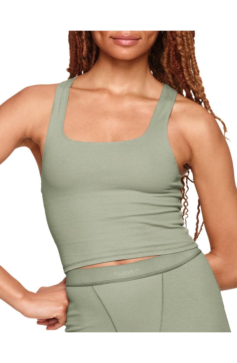 Nueskin Jody Rib Cotton Cropped Tank, Main, color, 