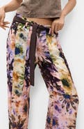 Desigual Floral High Waist Wide Leg Trousers