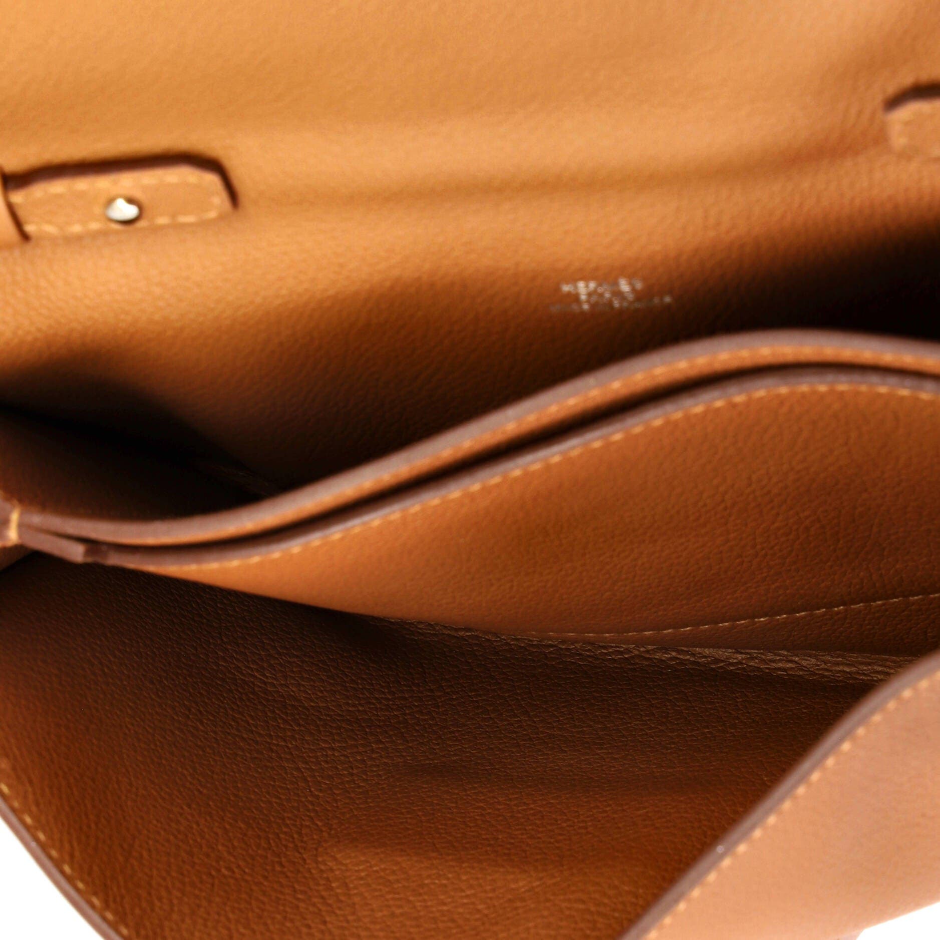 Pre-Owned Hermes H Passant Clutch Shoulder Bag Evercolor, Alternate, color, Gold