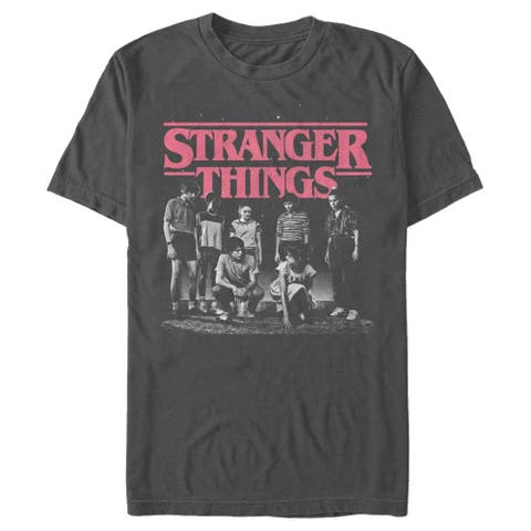 Men's Stranger Things Title Logo Faded  Graphic T-Shirt