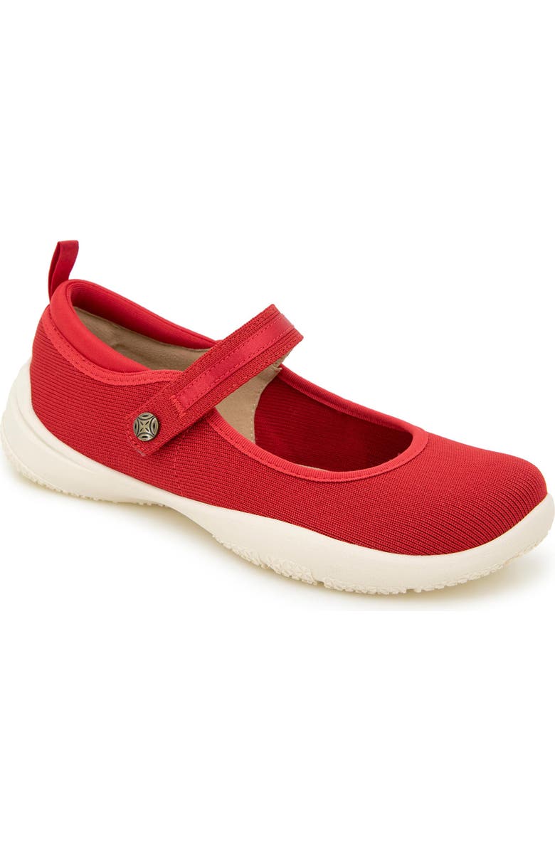 JBU Merry Mary Jane Flat, Main, color, Red