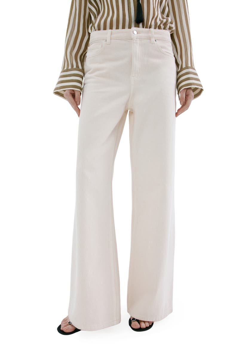 Wide Leg Jeans, Main, color, OFF WHITE