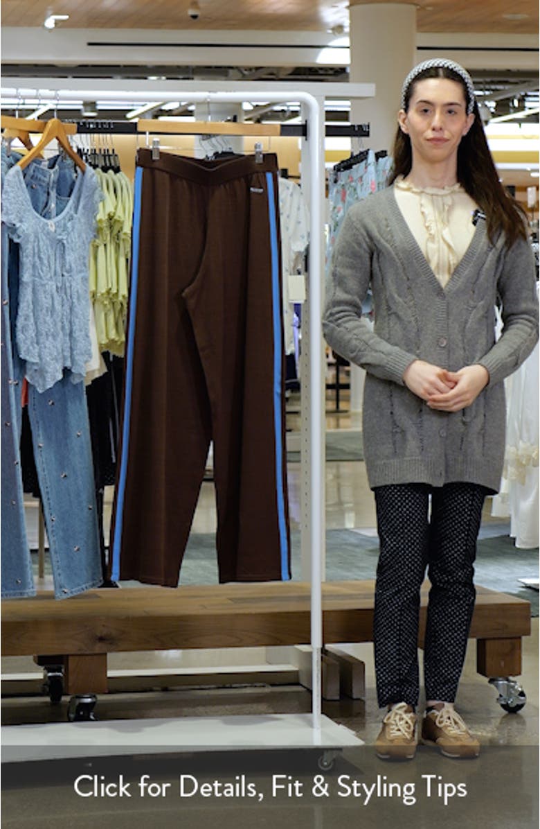 Retreat Stripe Wide Leg Track Pants, sales video thumbnail