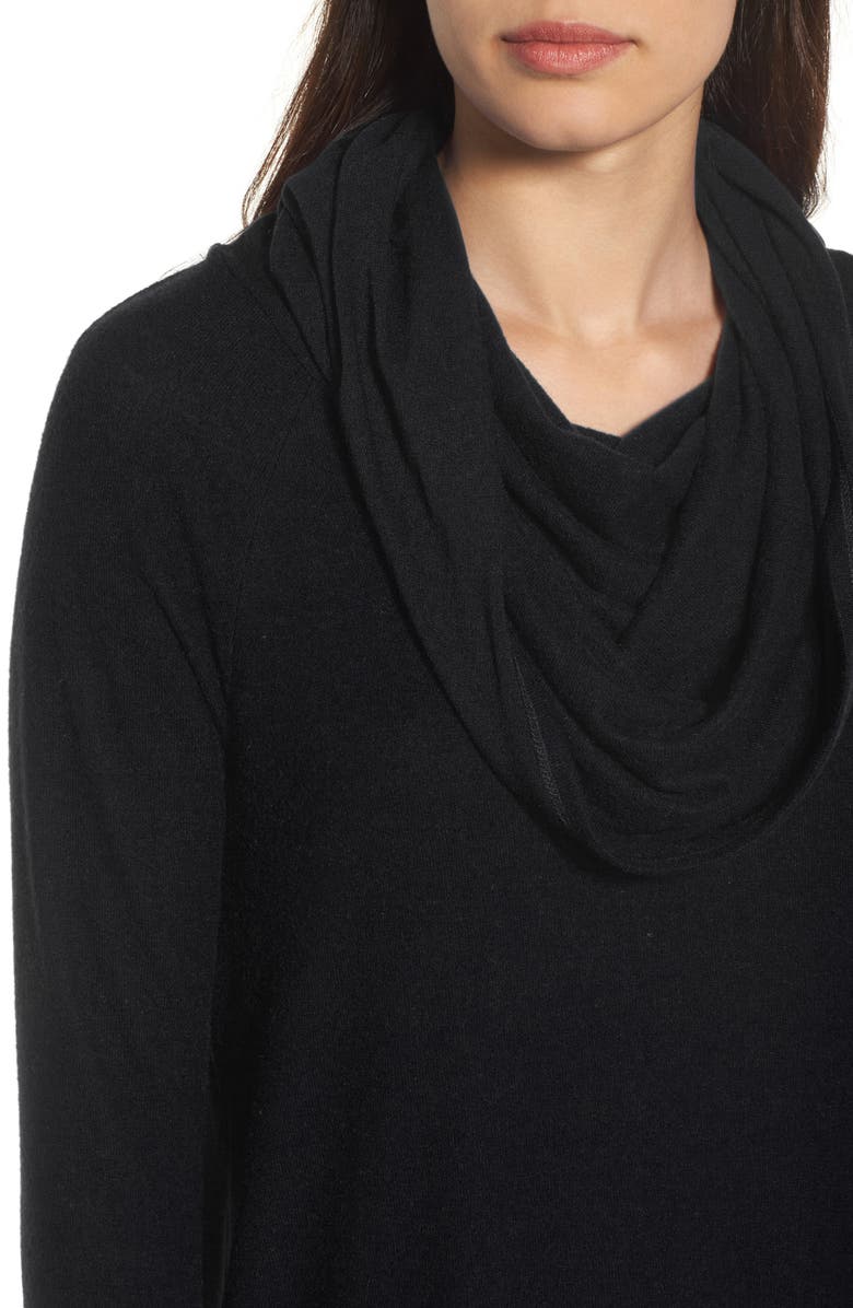 GIBSONLOOK Convertible Neckline Cozy Fleece Tunic, Alternate, color,