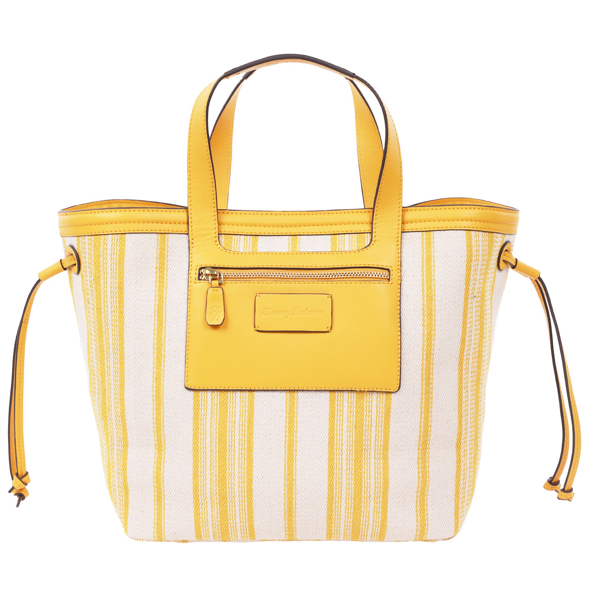 Tommy Bahama Canvas Stripe Large Tote, Main, color, Yellow