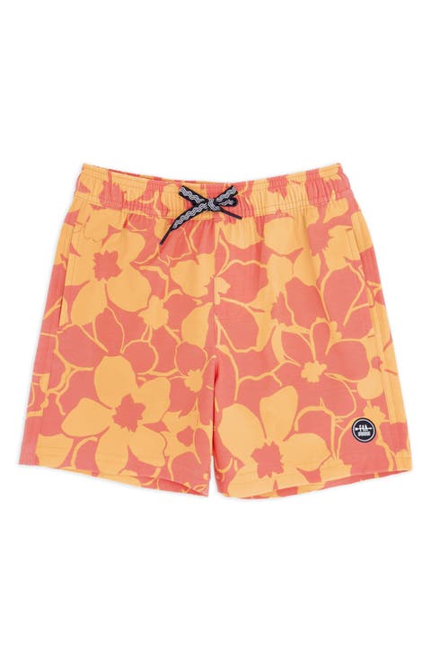 Kids' Hibiscus Volley Trunks (Big Kid)