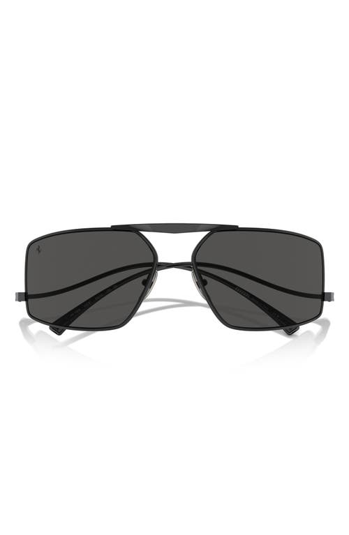 Scuderia Ferrari 64mm Oversize Rectangular Sunglasses In Black