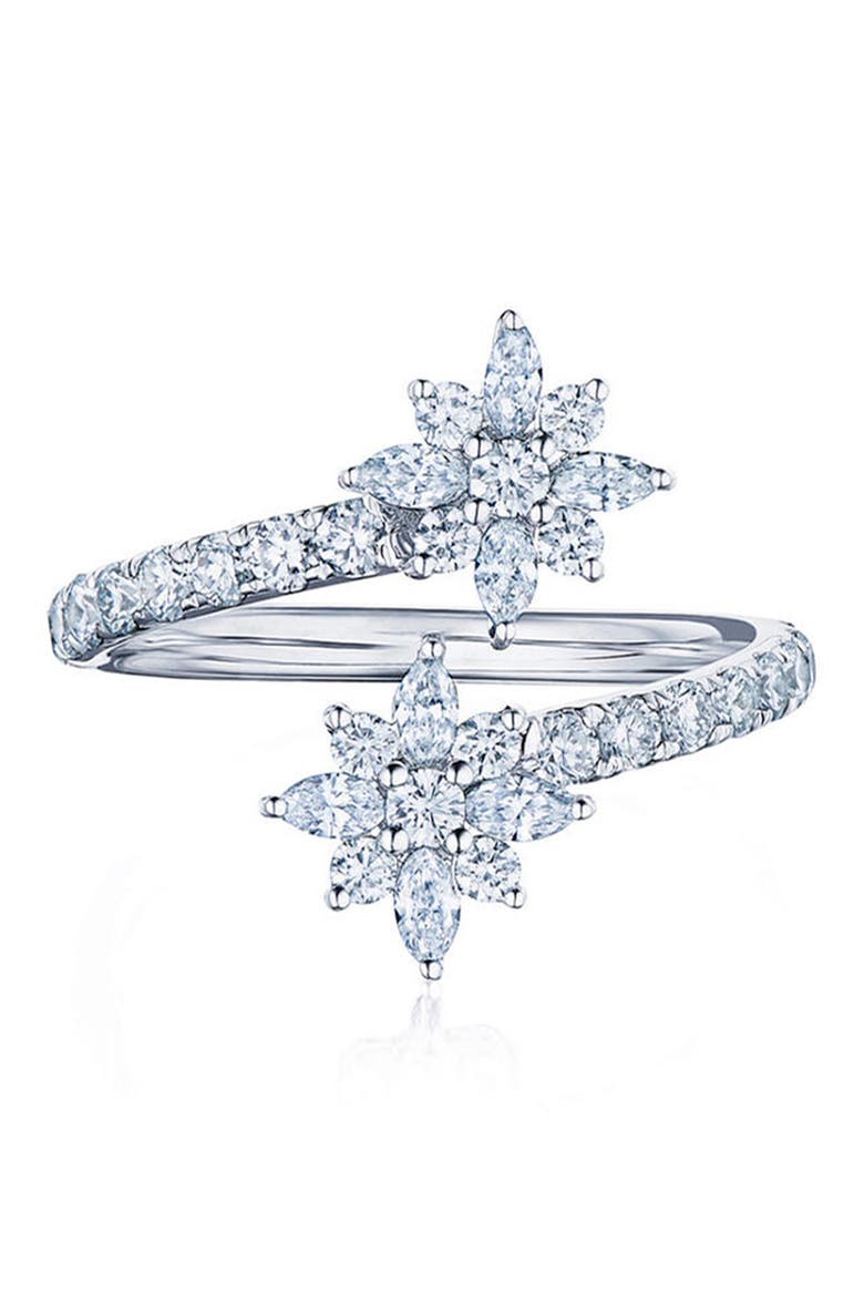 18k Gold Diamond Bypass Ring, Main, color, WHITE GOLD