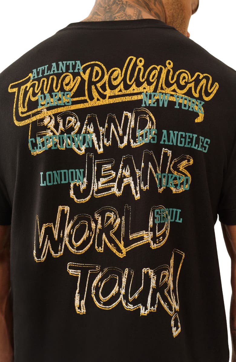 True Religion Standard Paint Graphic T-Shirt, Alternate, color, Jet Black