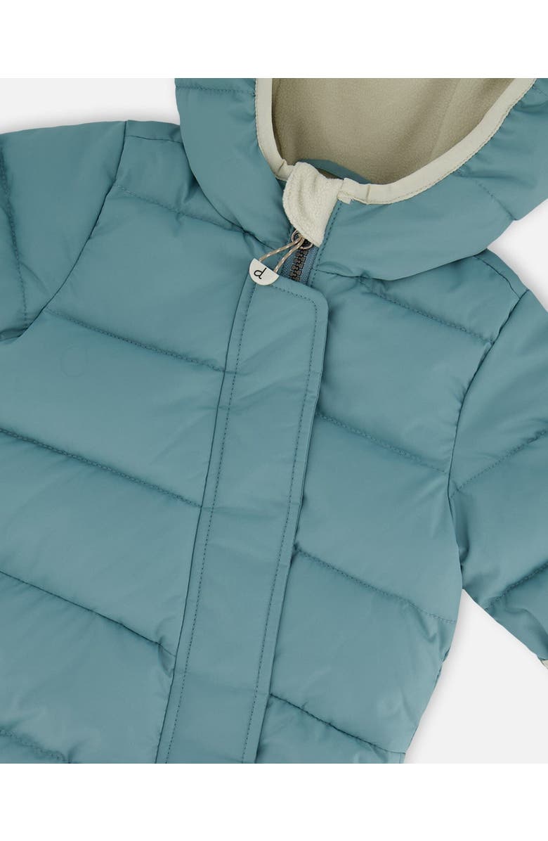 Deux par Deux Baby Unisex One-Piece Compressible Snowsuit Ash Blue For Baby, Alternate, color, 