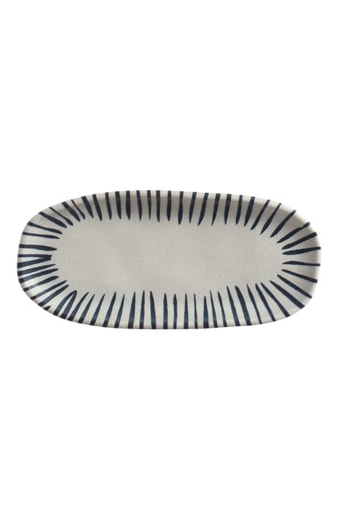 Shallow Organic Oval Platter Mini Set of 4