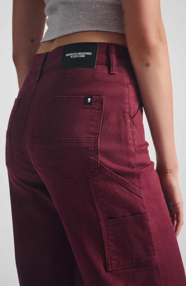 Brooklyn Industries Carpenter Pants, Alternate, color, Windsor Wine Colored Denim