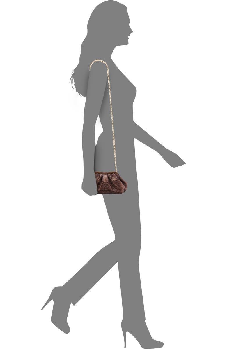 Nina Zayla Frame Clutch, Alternate, color, Bronze