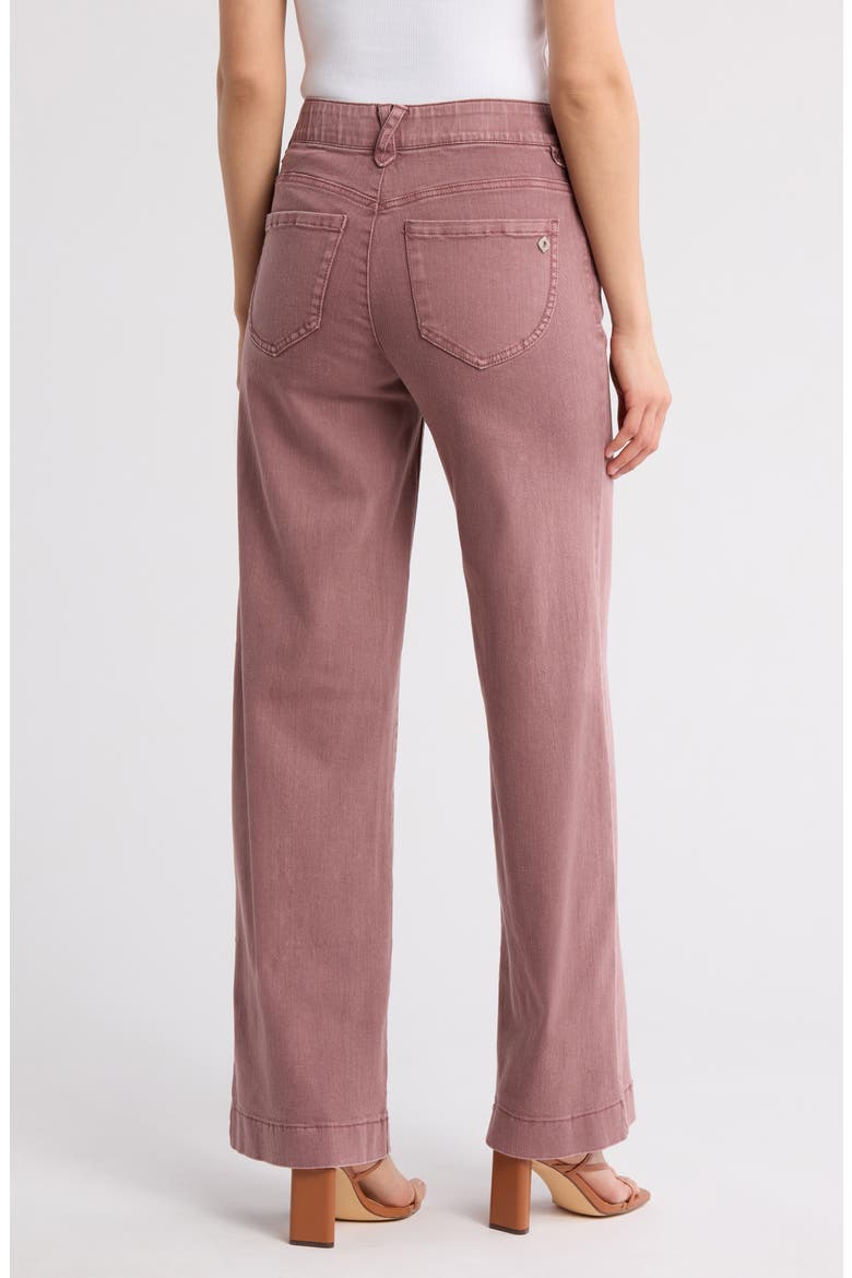 High Waist Wide Leg Jeans, Alternate, color, WASHED ROSE TAUPE