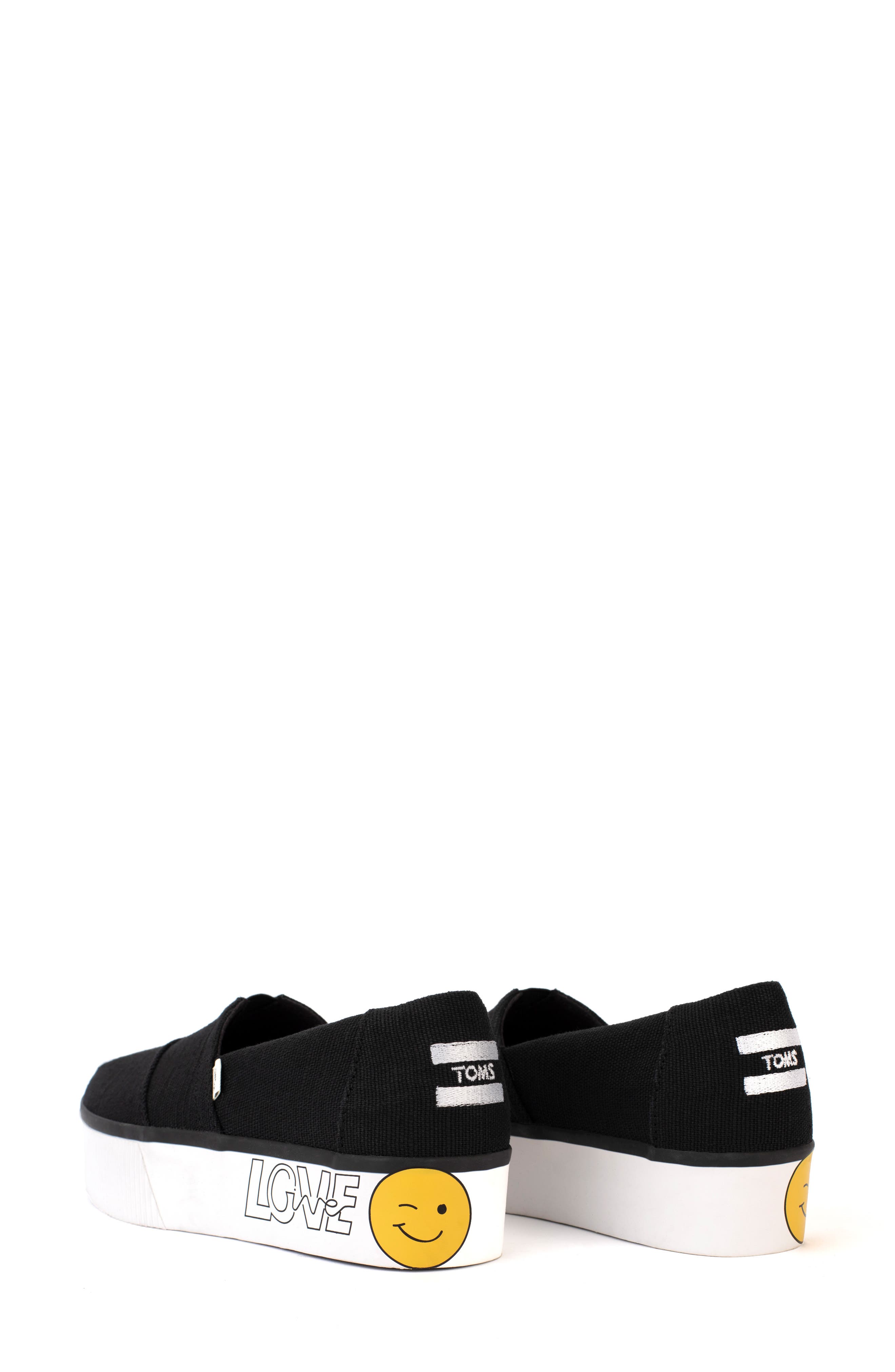 Alpargata Boardwalk Platform Slip-On, Alternate, color, BLACK FABRIC