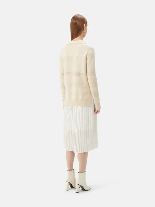 GOBI MONGOLIAN CASHMERE GOBI MONGOLIAN CASHMERE ORGANIC COLOR MIXED PATTERN CASHMERE POLO