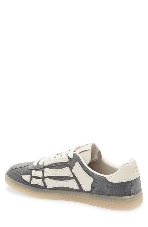 Amiri Pacific Bones Suede Sneakers In Gray