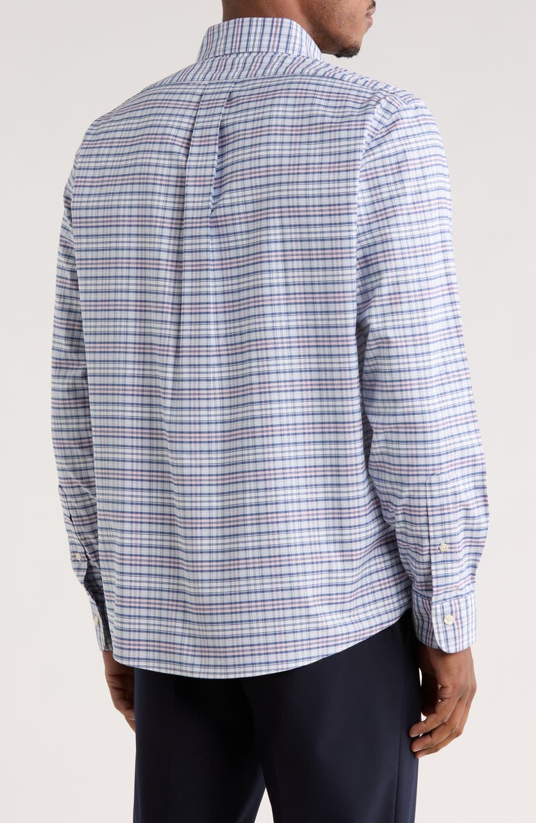 Brooks Brothers Regular Fit Non-Iron Oxford Button-Down Shirt, Alternate, color, Pink/Light Blue Tartan