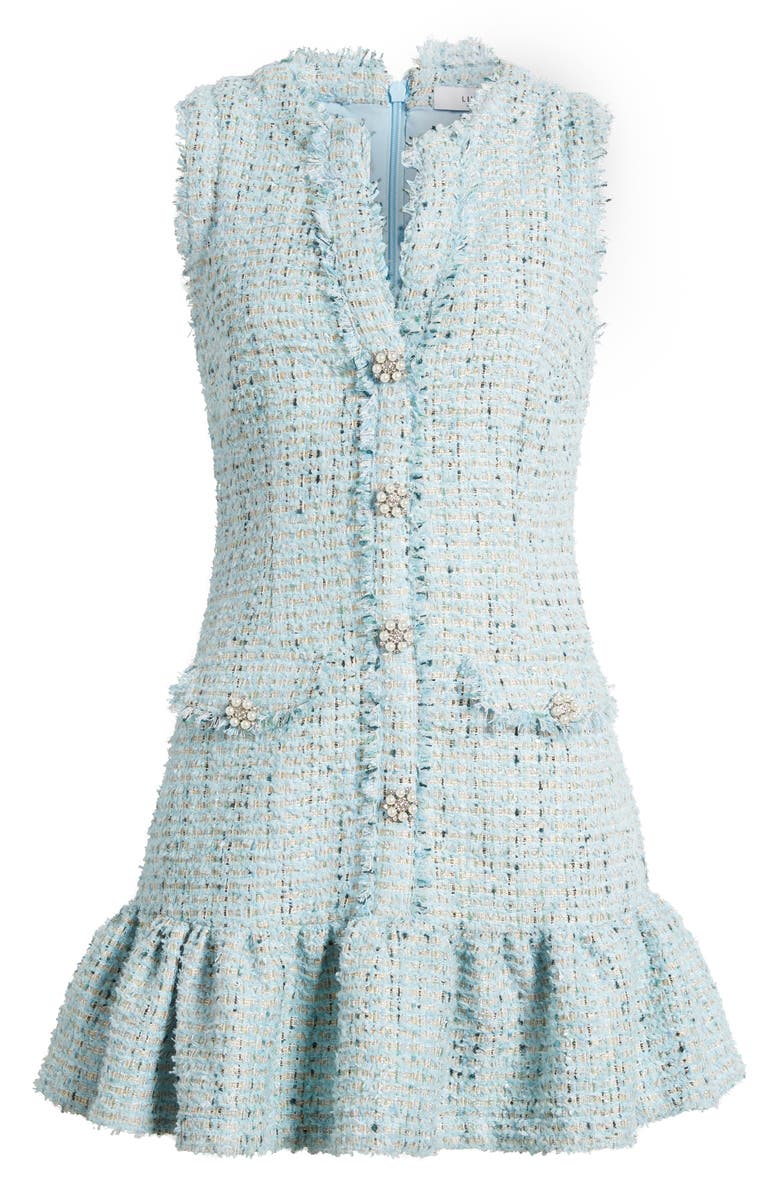 LIKELY Angeline Button Front Tweed Minidress, Alternate, color, Blue Multi