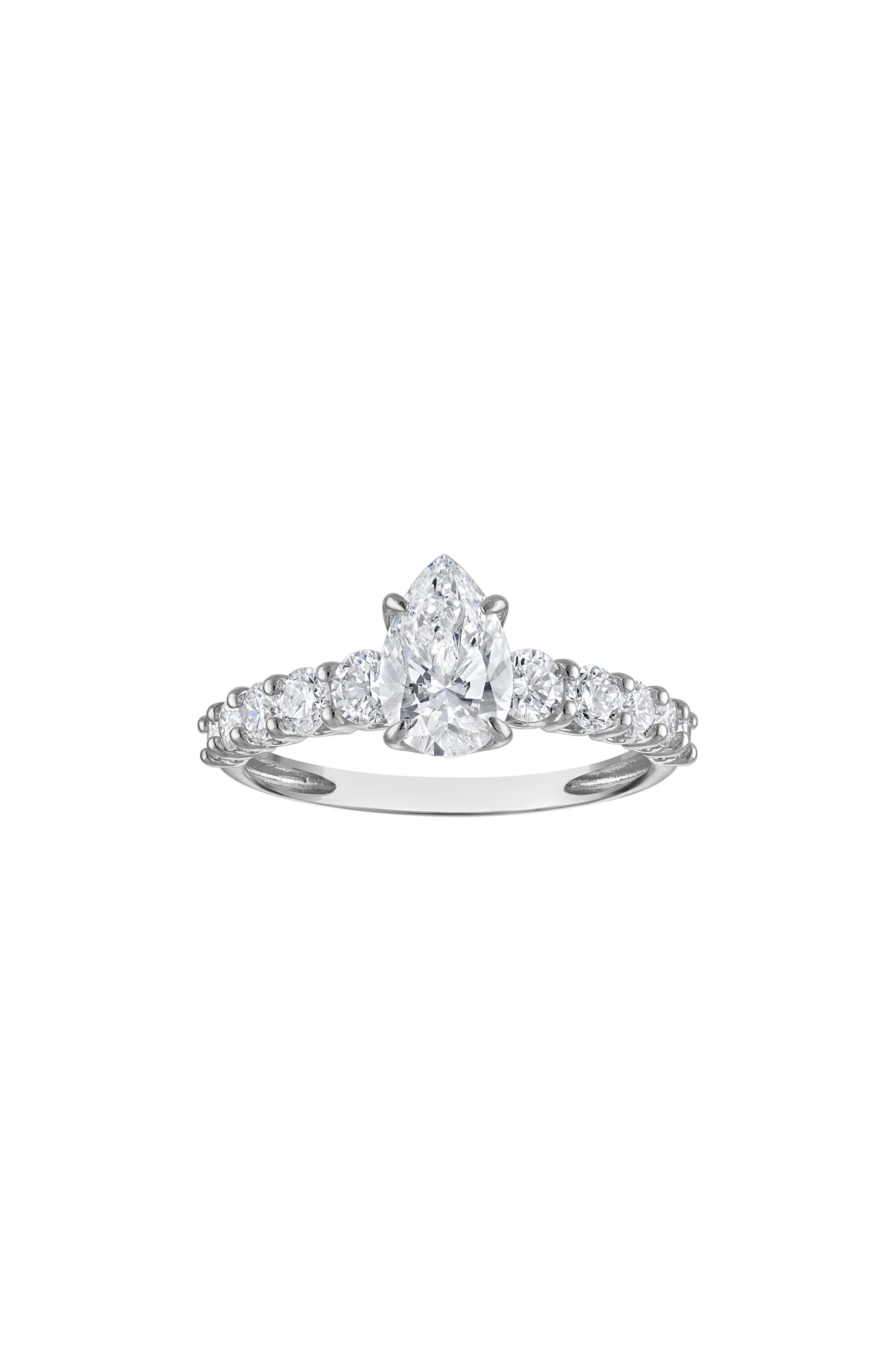 FZN <p>10K Gold Pear Cut Lab Grown Diamond Ring</p>