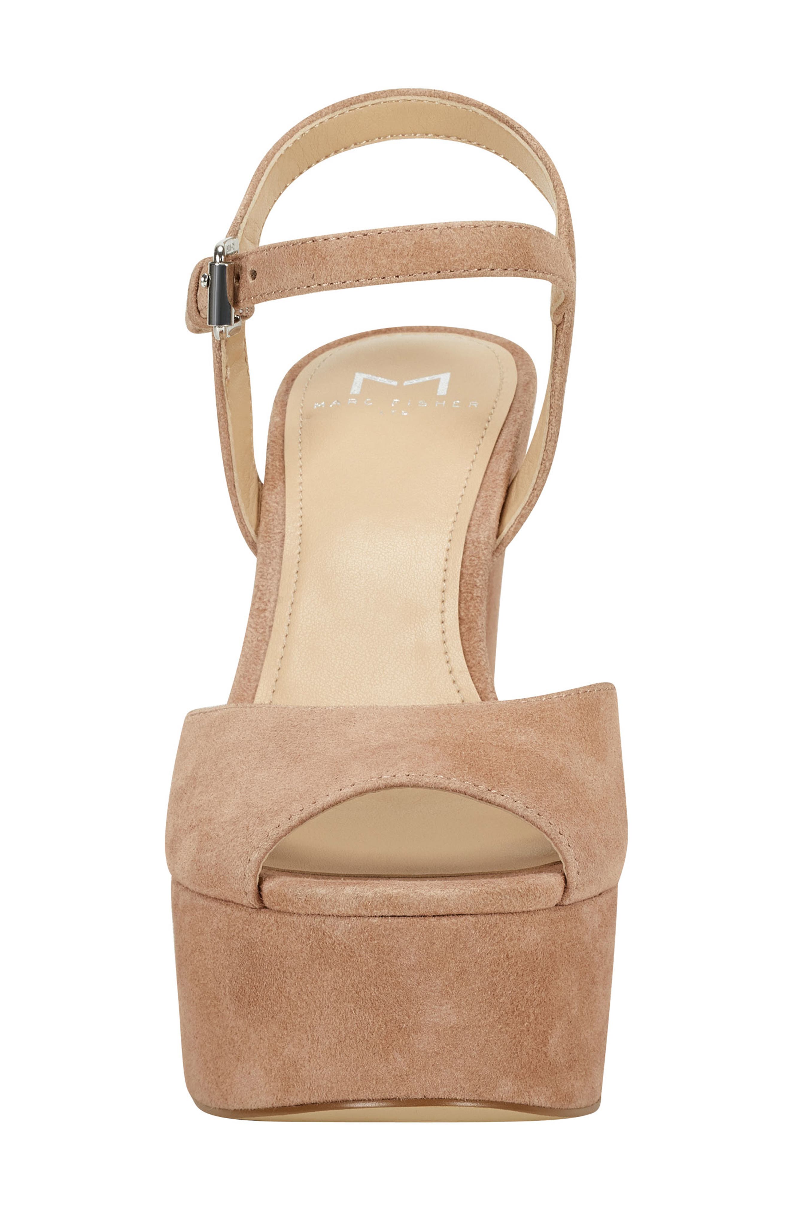 Stacey Platform Sandal, Alternate, color, NATURAL SUEDE