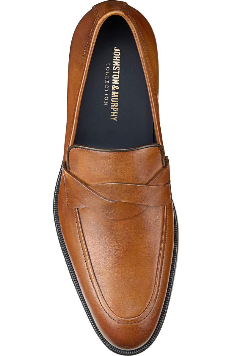 Johnston & Murphy Flynch Braided Strap Loafer, Alternate, color, Tan Italian Calfskin