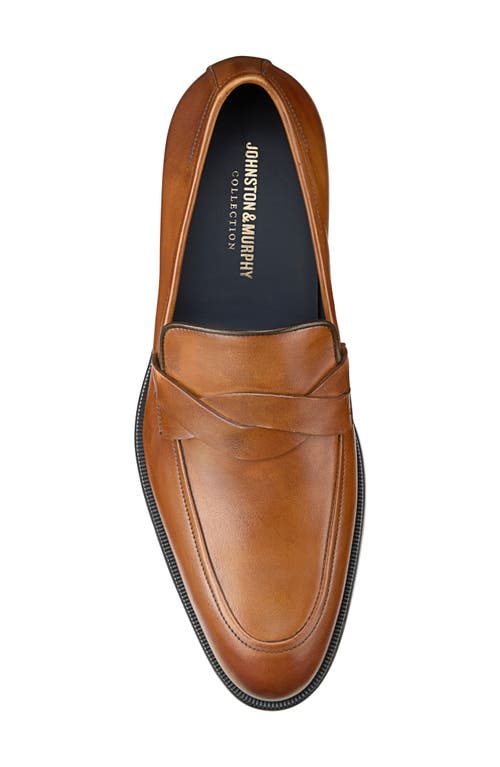 Johnston & Murphy Collection Flynch Braided Strap Loafer In Tan Italian Calfskin