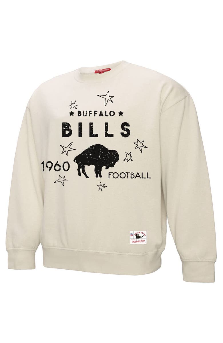 Mitchell & Ness Women's Mitchell & Ness Cream Buffalo Bills Shooting Stars Pullover Sweatshirt, Alternate, color, 