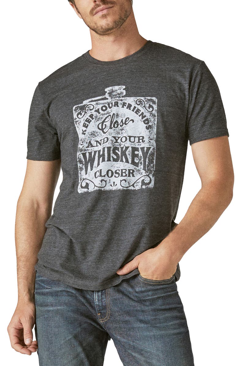Lucky Brand Keep Your Friends Close Whiskey Graphic T-Shirt, Main, color,