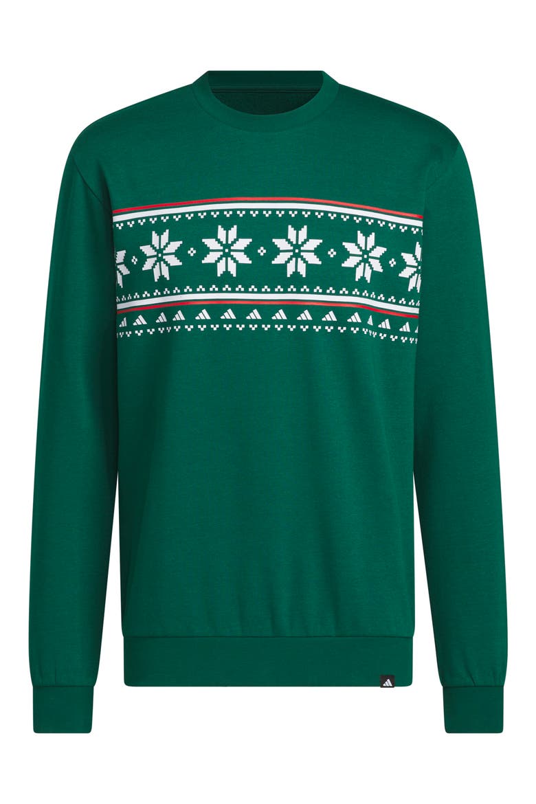 Holiday Graphic Sweatshirt, Alternate, color, COLLEGIATE GREEN