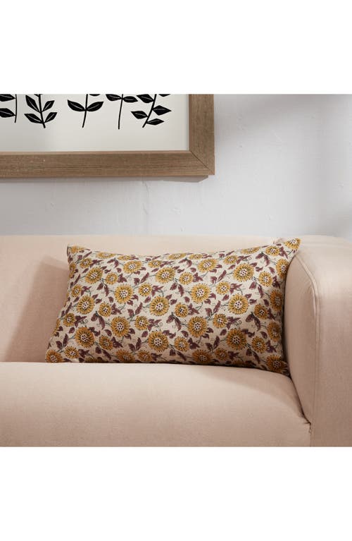 Roselli Trading Company Field Of Flowers Throw Pillow In Yellow Multi
