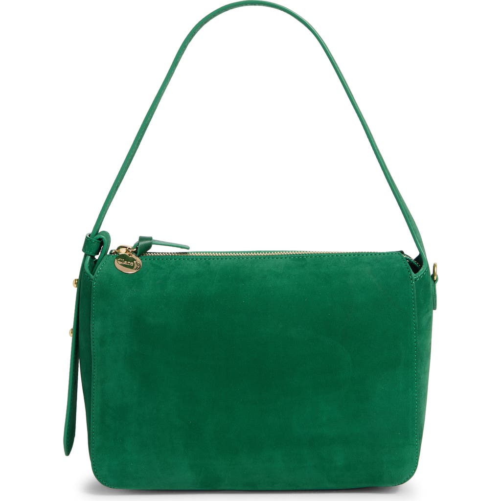 Clare V . Fleurine Leather Shoulder Bag In Green