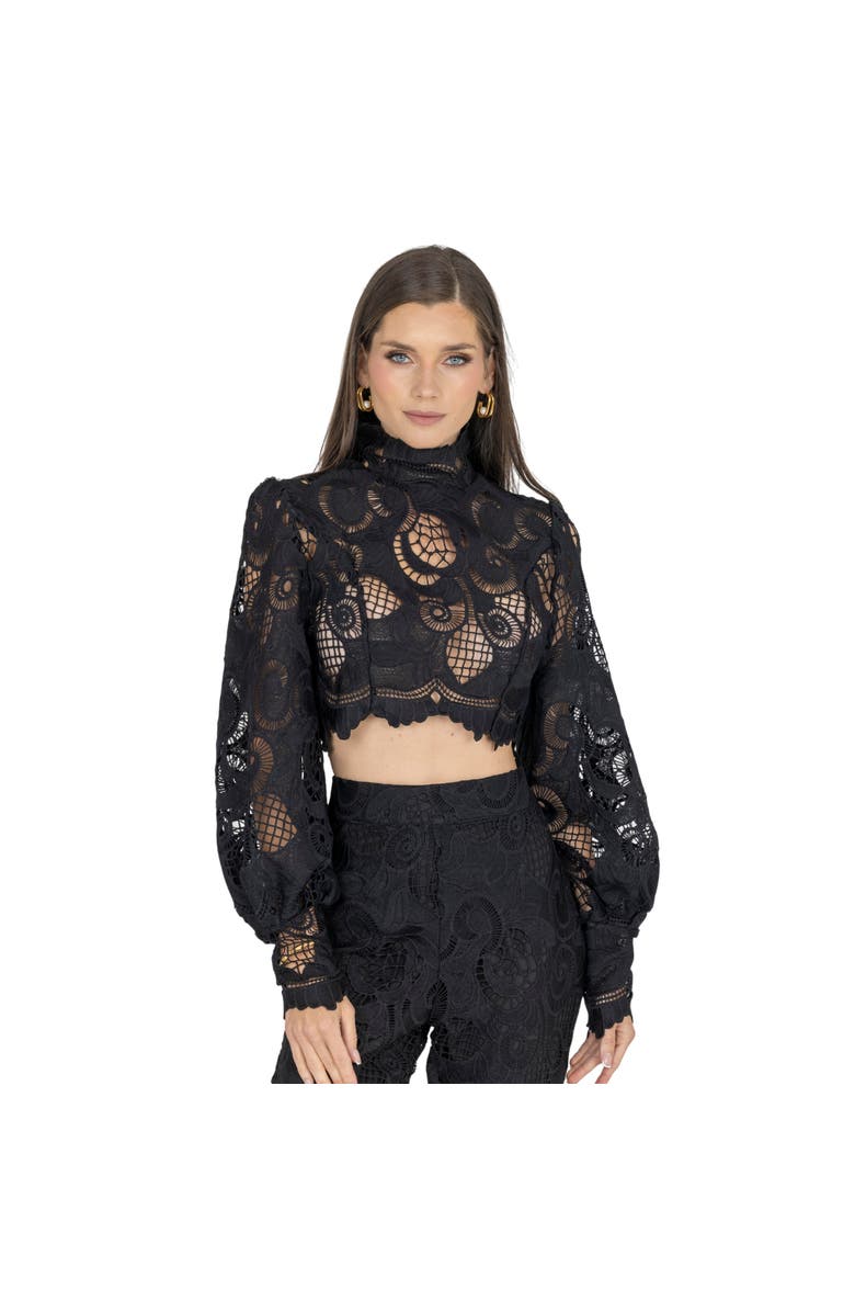 AKALIA Rebecca Guipure Lace Top & Pant Set, Alternate, color, 