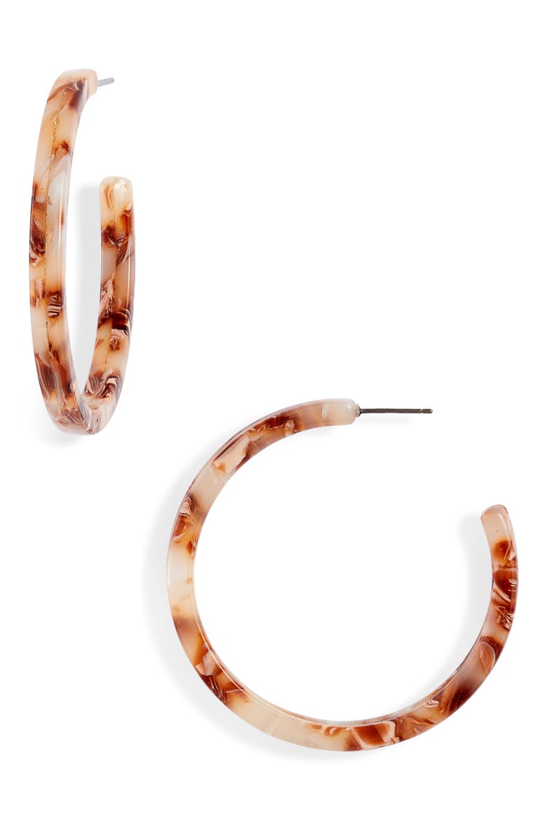 Large Color Resin Hoops, Main, color, NATURAL MULTI