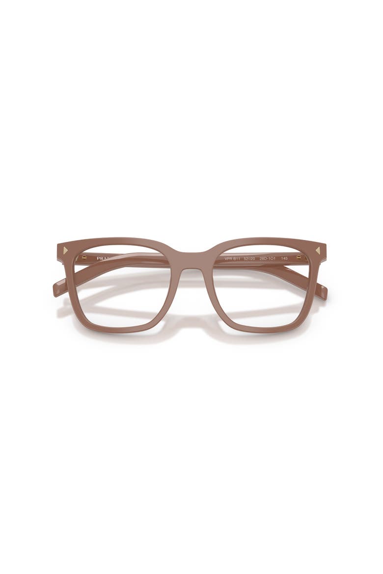 50mm Rectangle optical glasses, Alternate, color, Brown