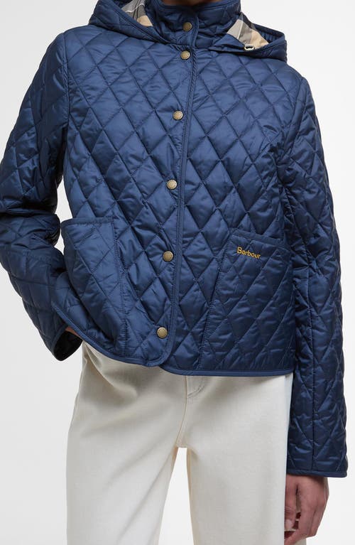 Barbour Penelope Quilted Jacket In Navy Dress