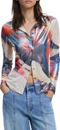 Desigual Abstract Print Button-Up Shirt