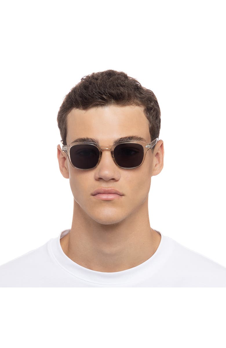 AIRE Serpens 38mm Rectangular Sunglasses, Alternate, color, Pebble