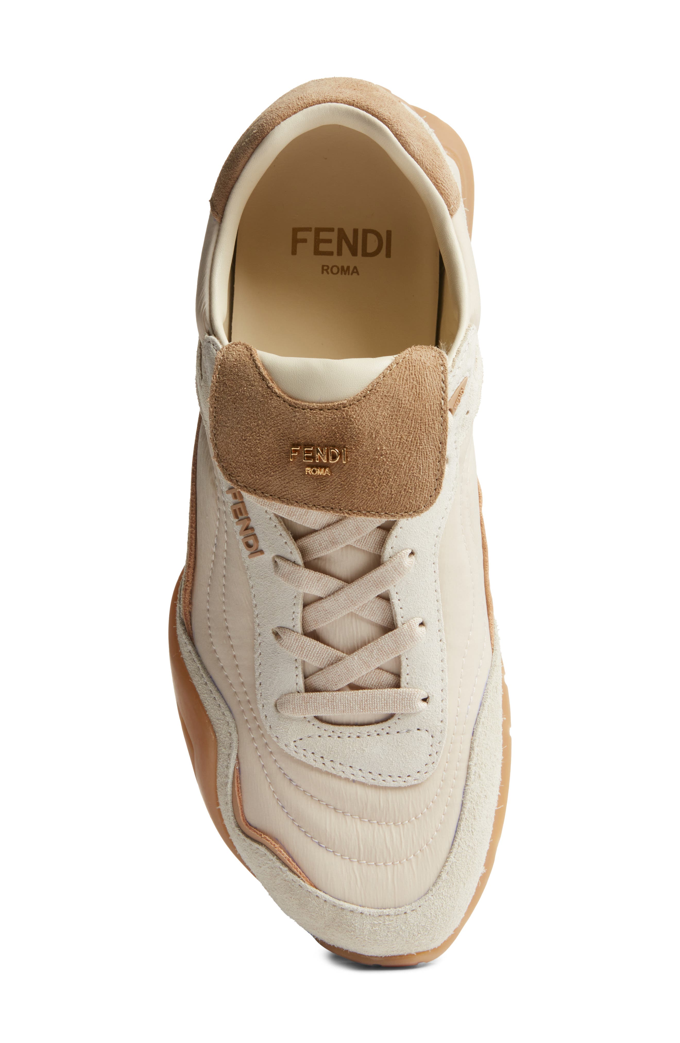 Fendi Pulse Low Top Sneaker, Alternate, color, Ivory