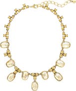 OLIVIA WELLES Leanna Resin & Crystal Drop Necklace