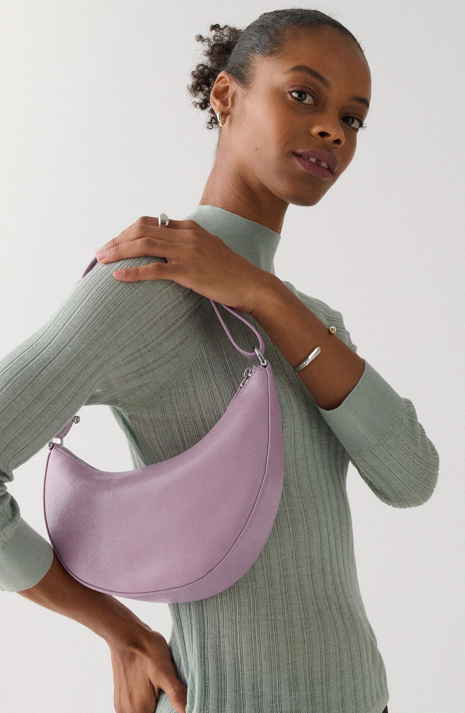 Kate Spade New York duo glazed leather crossbody bag, Alternate, color, Market Purple